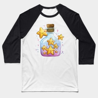 Fairy Bottle Little happy stars watercolour painting Baseball T-Shirt